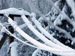 В ближайшие часы в предгорных районах Сочи ожидается сильное налипание снега на проводах и деревьях