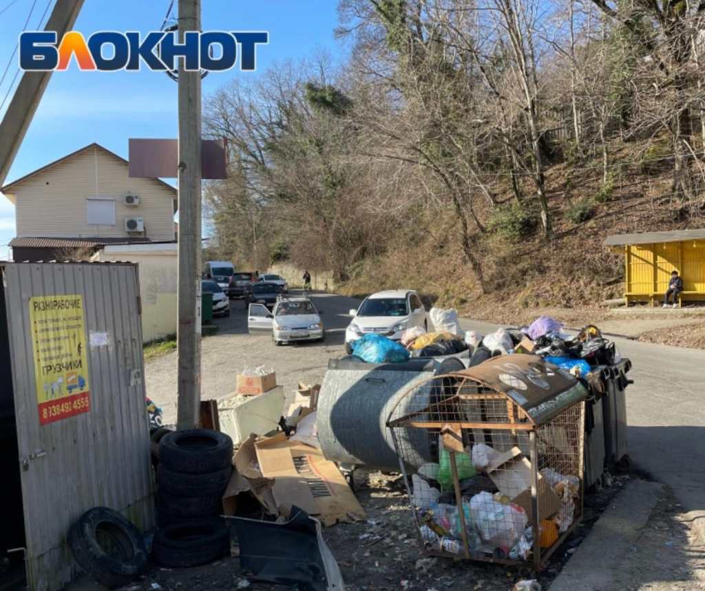 «Мусор вывозят крайне редко»: посёлок в Сочи тонет в мусорных баках